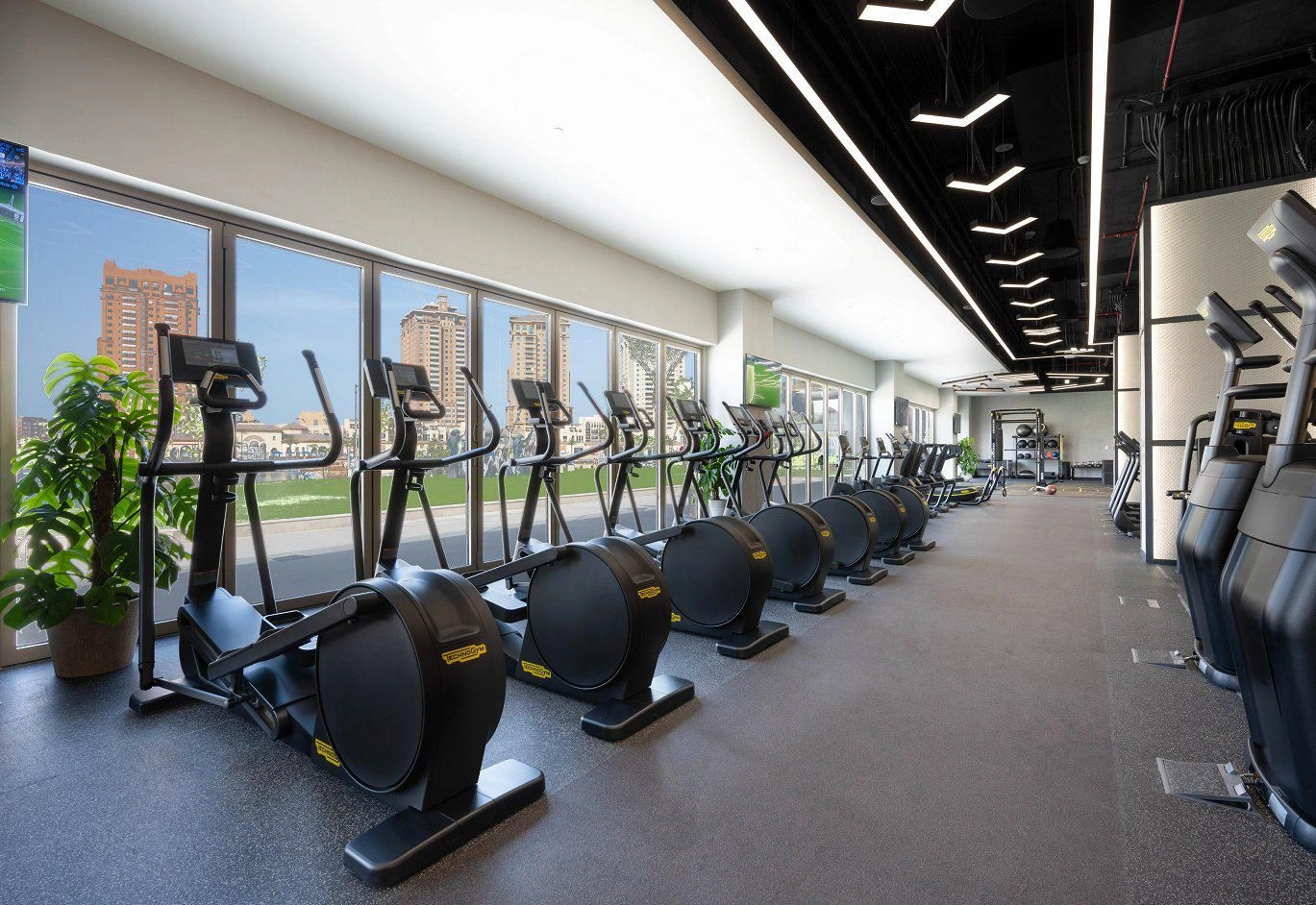 Complex of furnished townhouses on the seafront with a hotel and swimming pools, Doha, Qatar