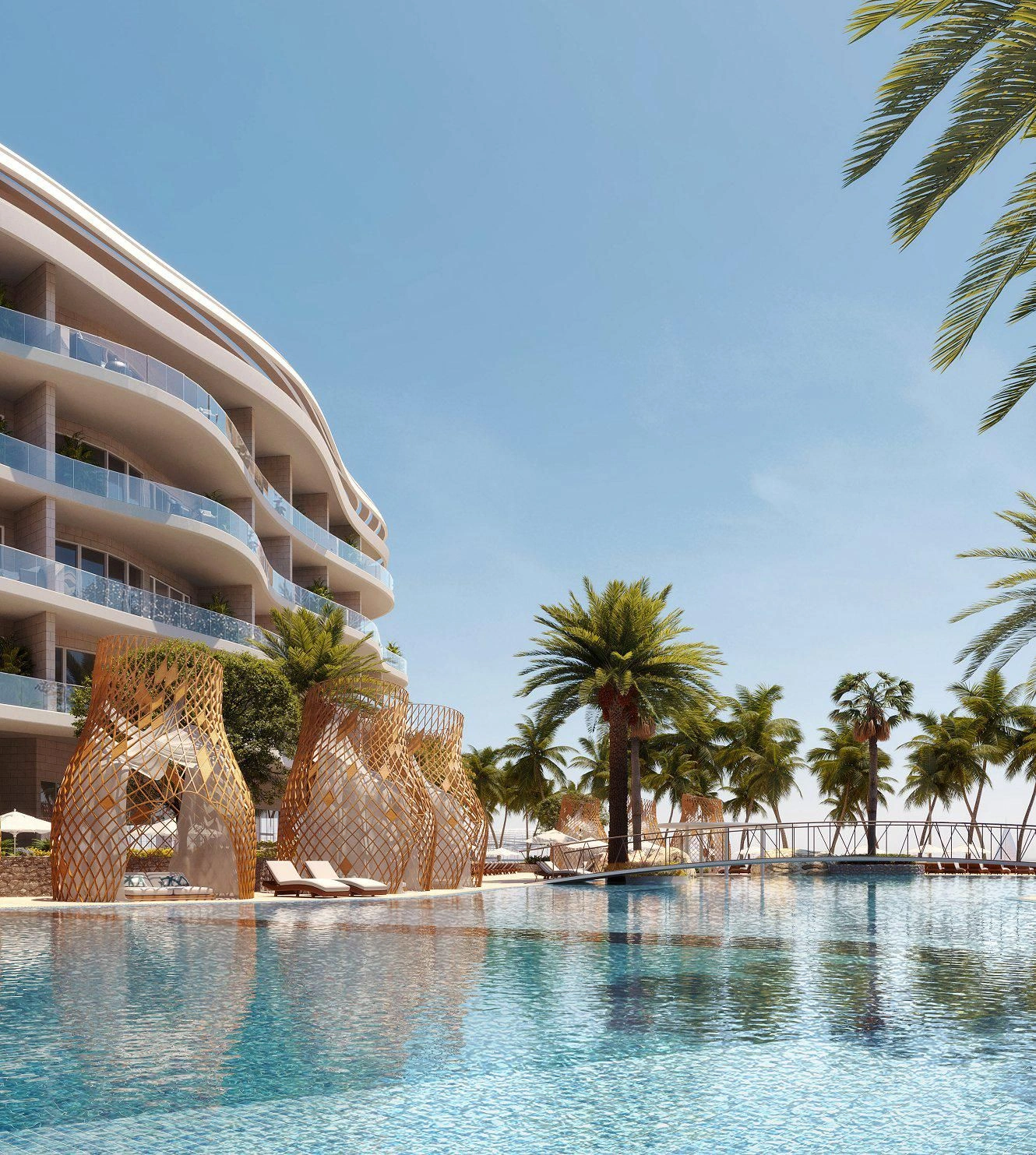 مجموعه جدید با ساحل خصوصی، هتل و استخرهای شنا در مسقط، عمان