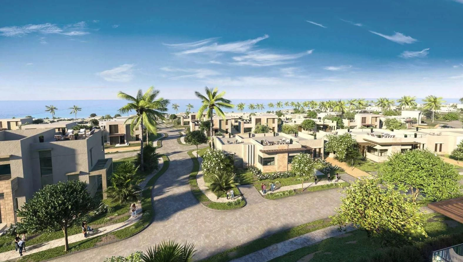 New luxury complex of apartments and townhouses on the seafront with a beach and a pier, Sifa, Oman