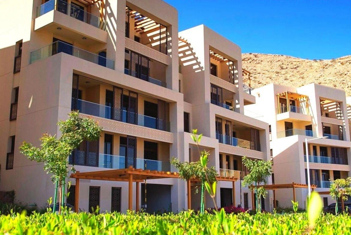 Apartments with private pools in a large residence with a beach and a hotel, Muscat, Oman