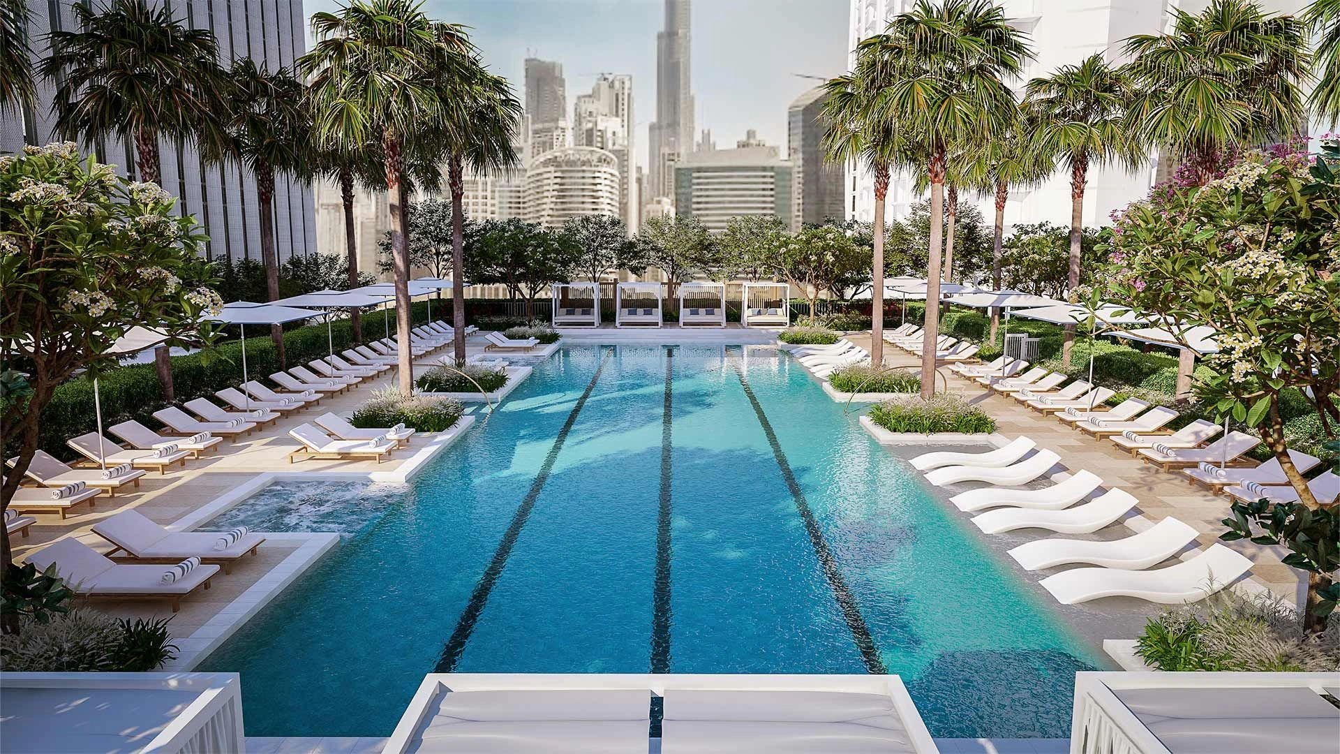 Premium complex of two 52-story skyscrapers