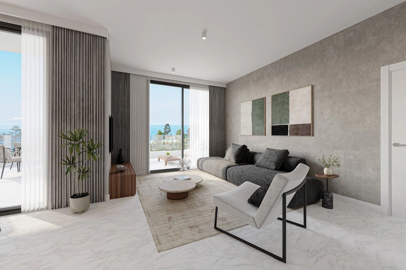 Luxurious residential complex 200 meters from the azure sea in Cyprus