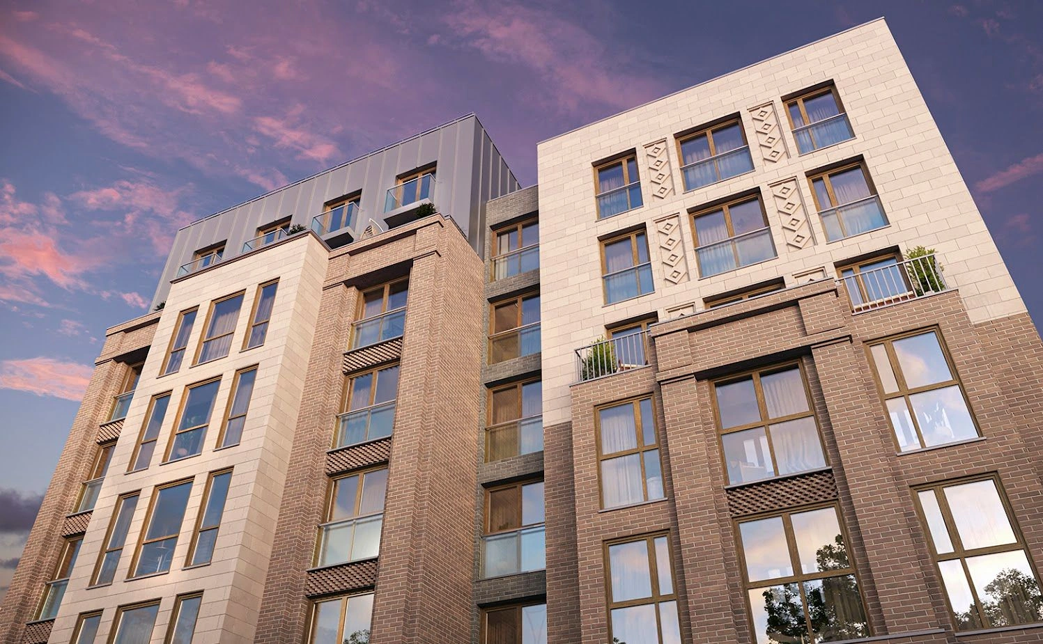 Modern residential complex in neoclassical style