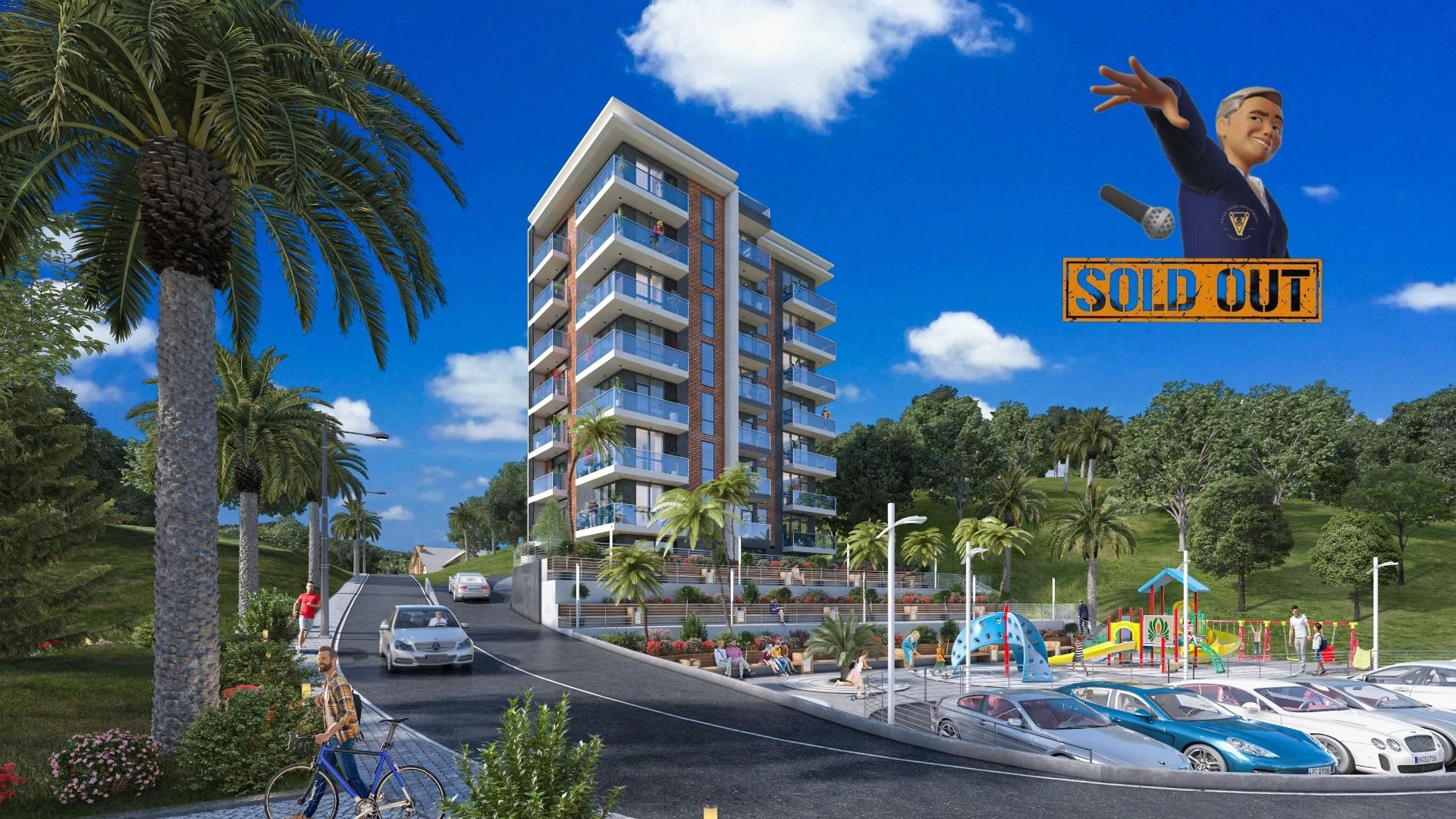 Club-Komplex im Zentrum von Makhinjauri, Georgien