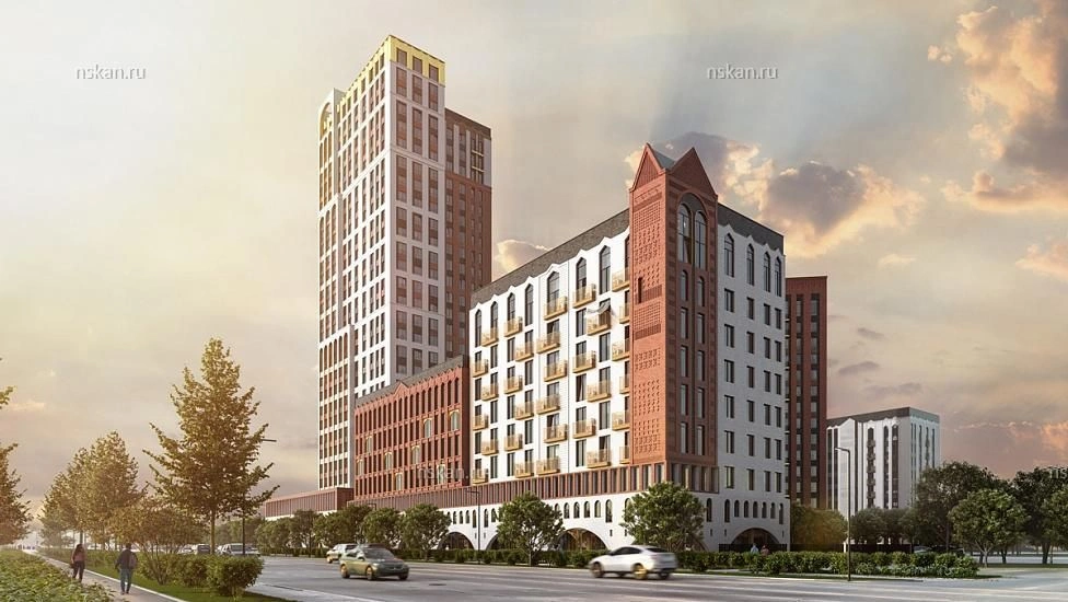 Residential complex in the central part of Novosibirsk