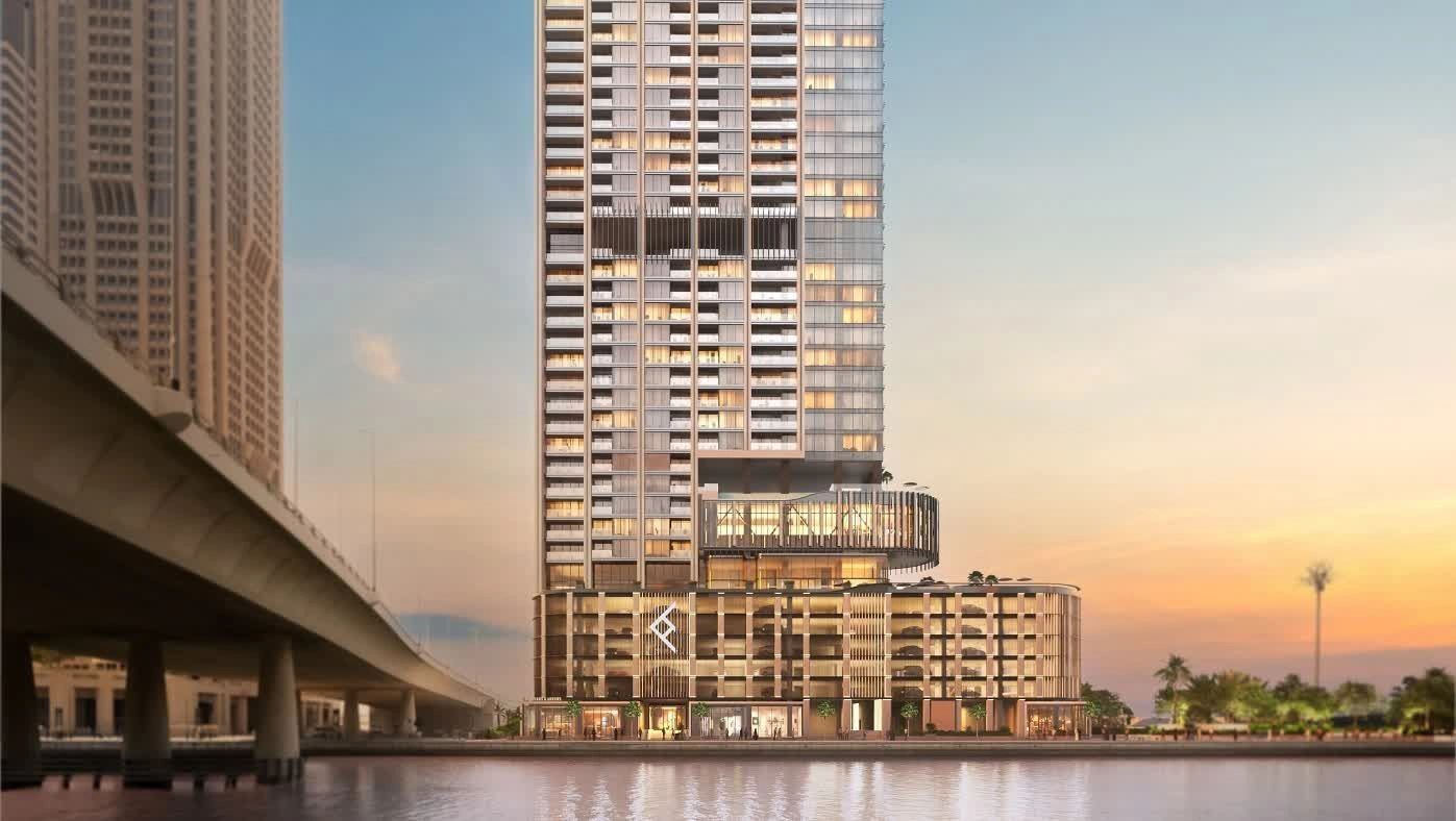 Premium residential complex with a 5-level podium in the Business Bay area