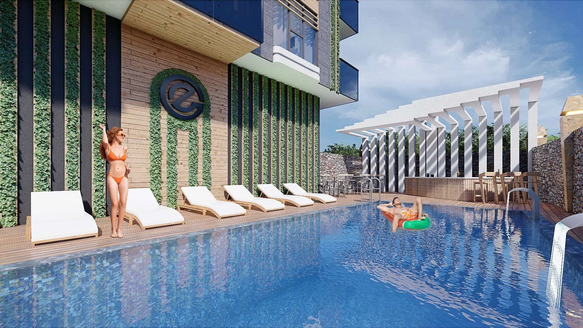 Residential complex 400 meters from the beach Alanya