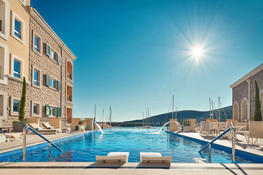 One of seven hotels in the Lustica Bay area, Montenegro