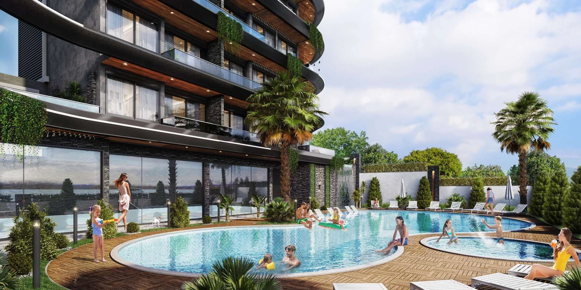 Unique project near the beach in Kestel area of Alanya