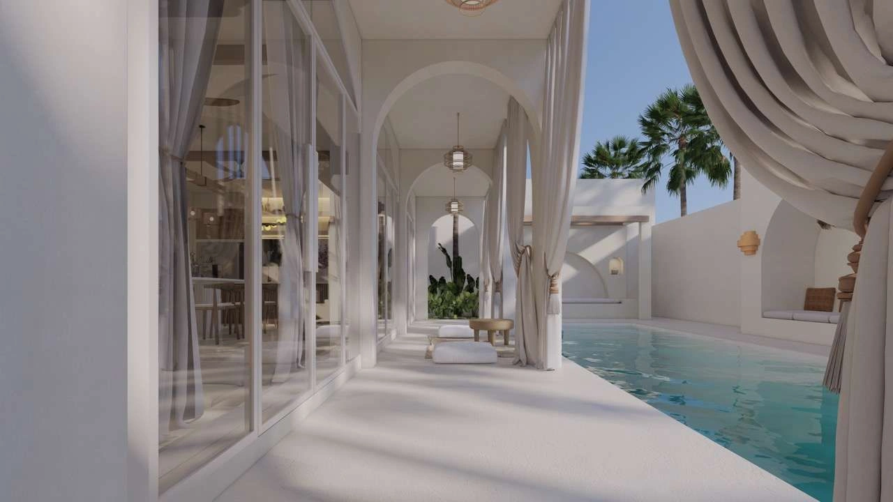 Complex of luxury villas on the island of Bali