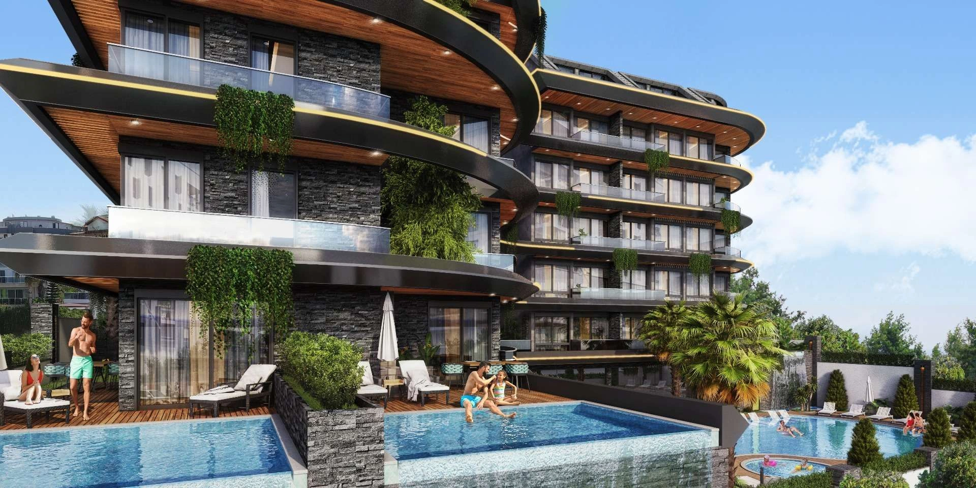 Unique project near the beach in Kestel area of Alanya