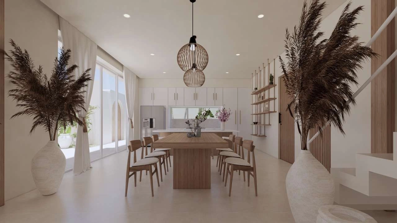 Complex of luxury villas on the island of Bali