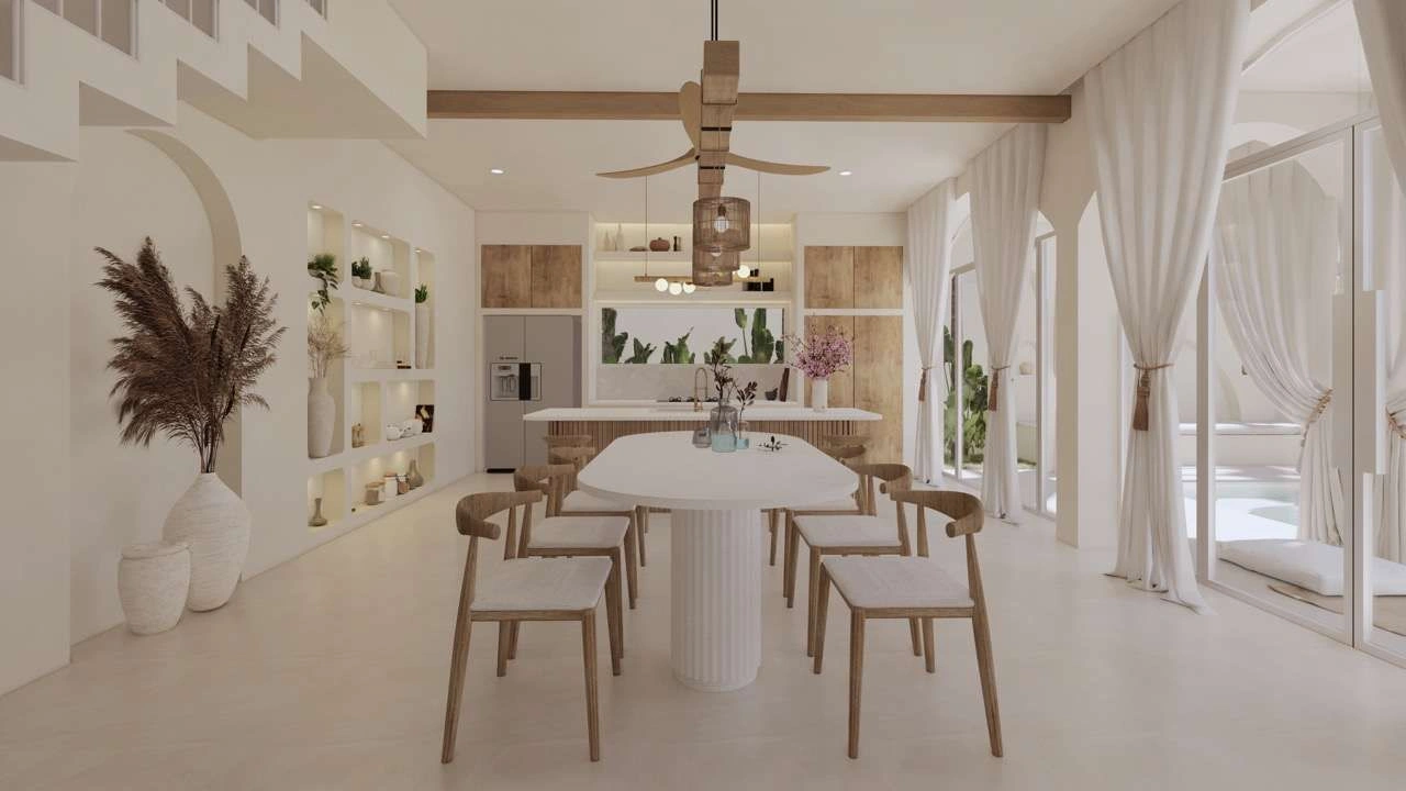 Complex of luxury villas on the island of Bali