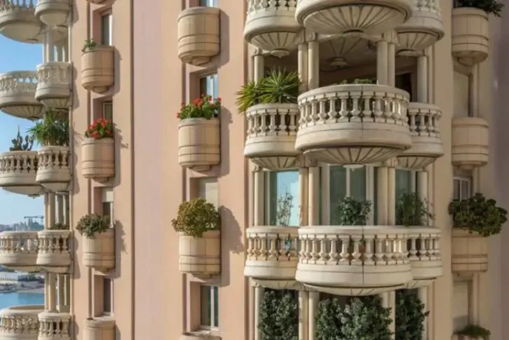 मोनाको में फ्लोरेस्टन इमारत में नवीनीकरणाधीन 224 m2 का अपार्टमेंट