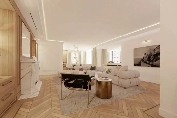 मोनाको में फ्लोरेस्टन इमारत में नवीनीकरणाधीन 224 m2 का अपार्टमेंट