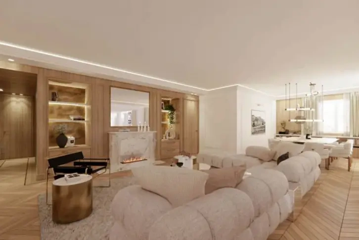 मोनाको में फ्लोरेस्टन इमारत में नवीनीकरणाधीन 224 m2 का अपार्टमेंट