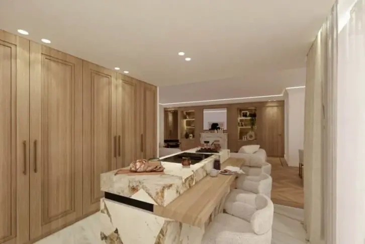 मोनाको में फ्लोरेस्टन इमारत में नवीनीकरणाधीन 224 m2 का अपार्टमेंट