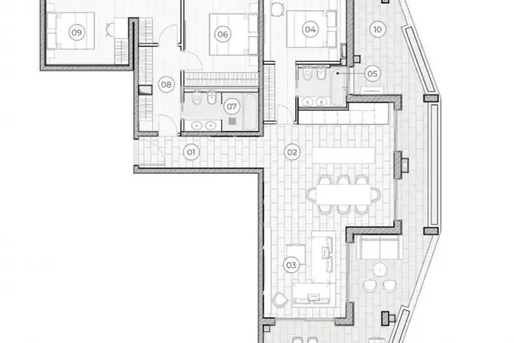 Apartment of 200 m2 with new luxury renovation, Monaco