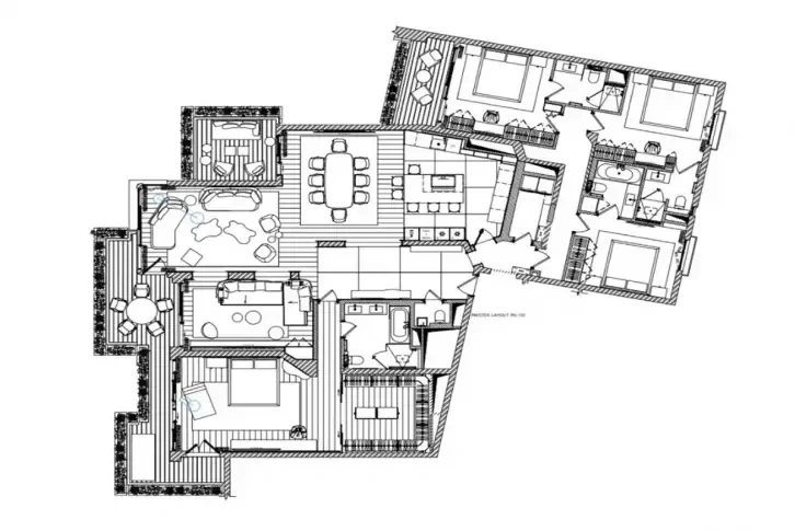 摩纳哥拉尔沃托海滩区 4+1 公寓