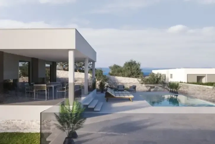 Comfortable villa for living with panoramic sea views in Dalmatia, Croatia