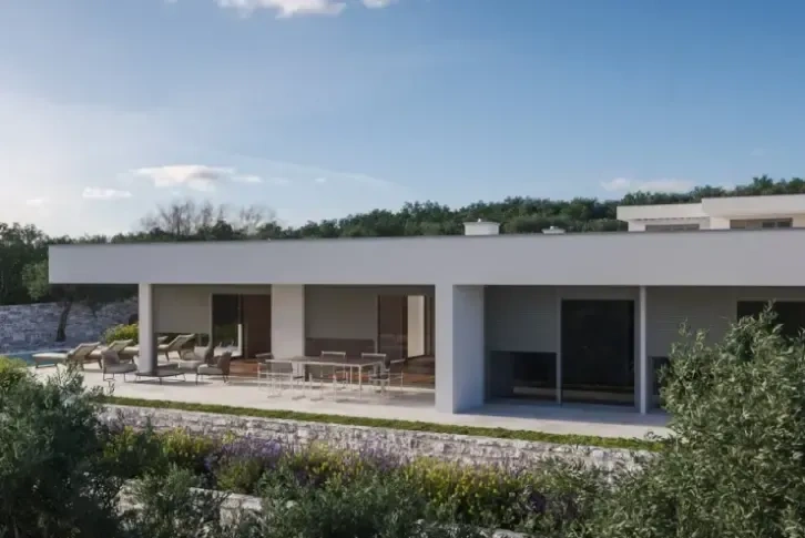 Comfortable villa for living with panoramic sea views in Dalmatia, Croatia