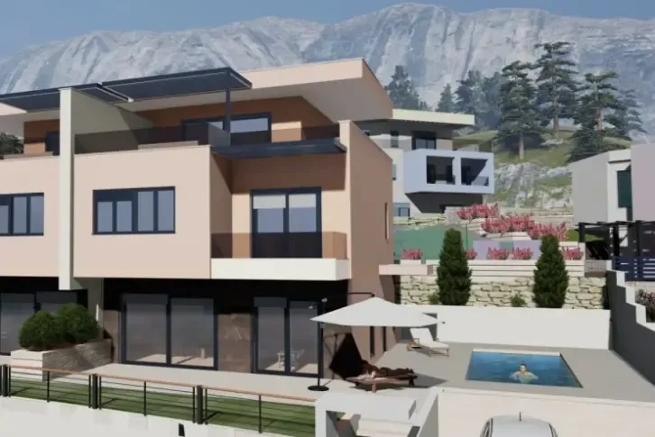 Neue Villa 227 m2 mit Meerblick in Dalmatien