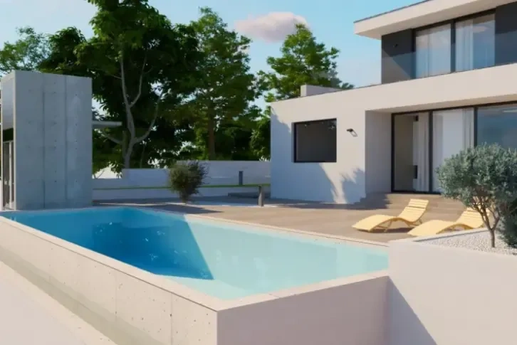 Villa con piscina en la pintoresca localidad de Vizhinada, Croacia