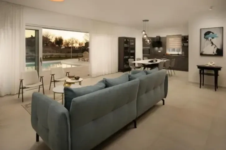 Villa in a quiet area in the city of Zhmin, Istria