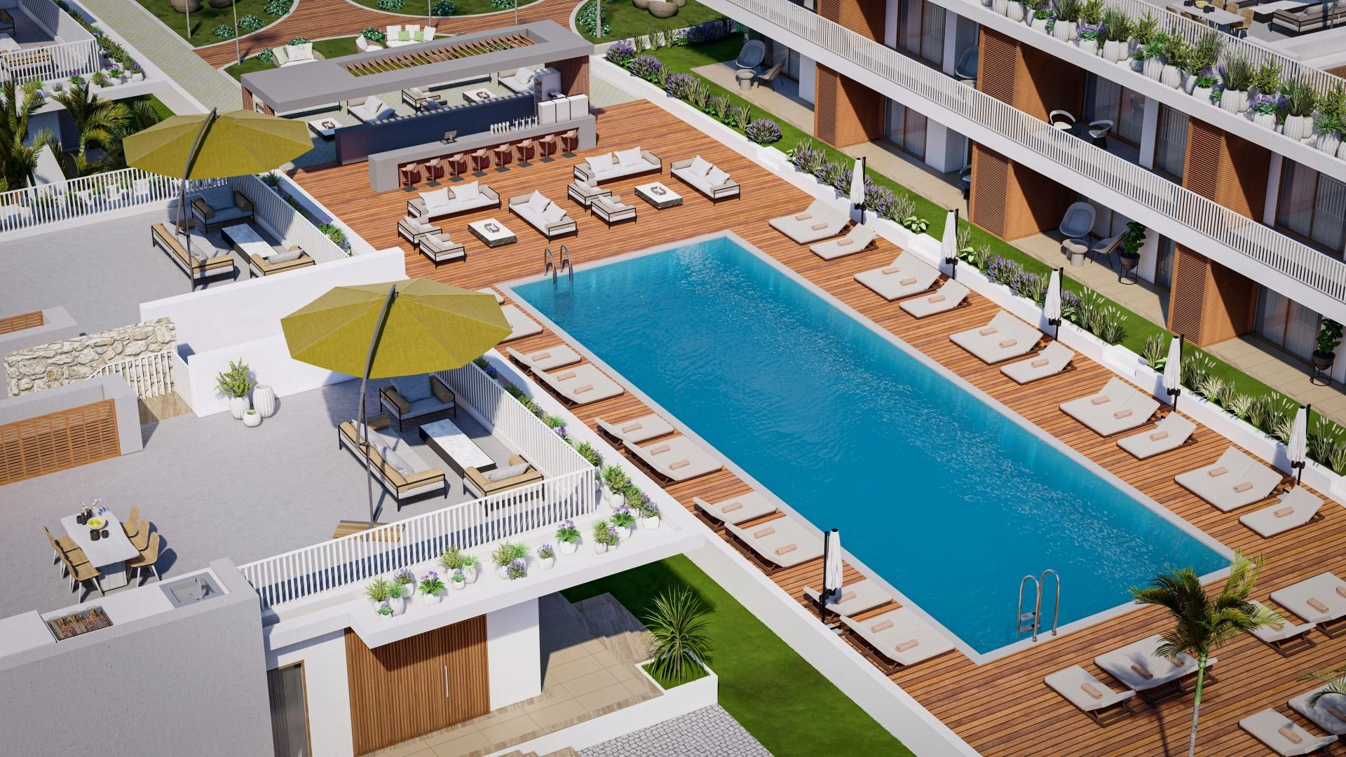 Elite project of villas and apartments in Karpaz