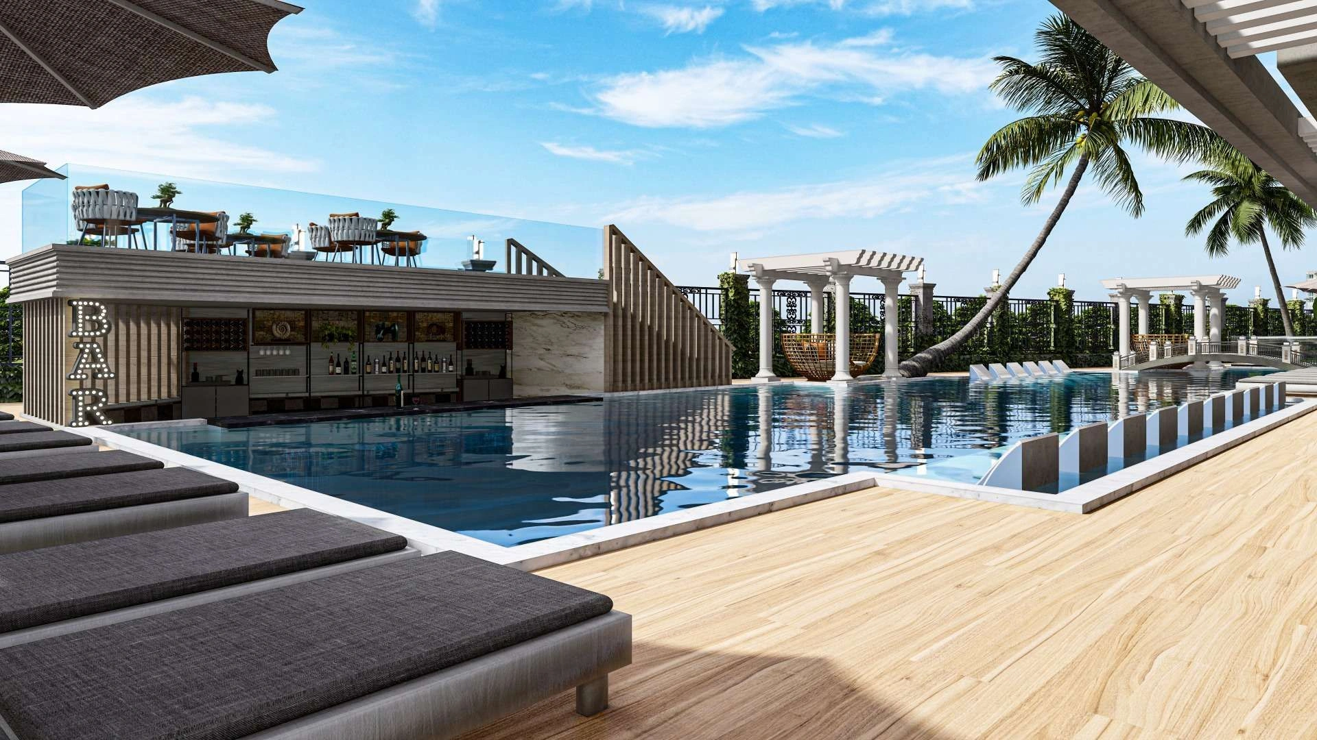 Residential complex 400 meters to sandy beach of Alanya