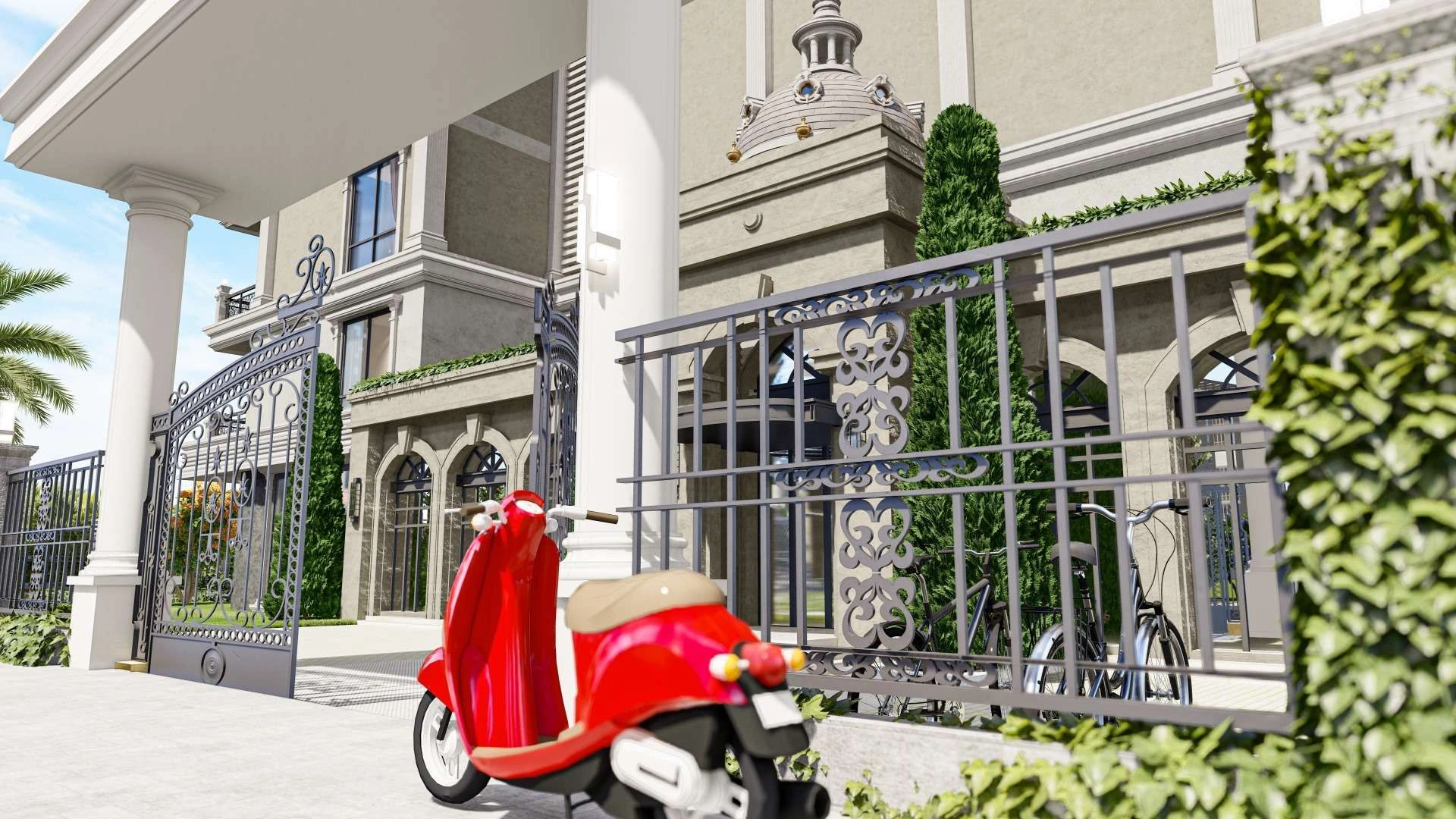 Residential complex 400 meters to sandy beach of Alanya