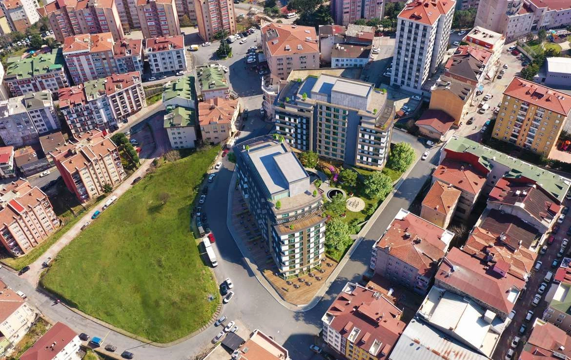 Modern residential complex in Kyagitan district of Istanbul