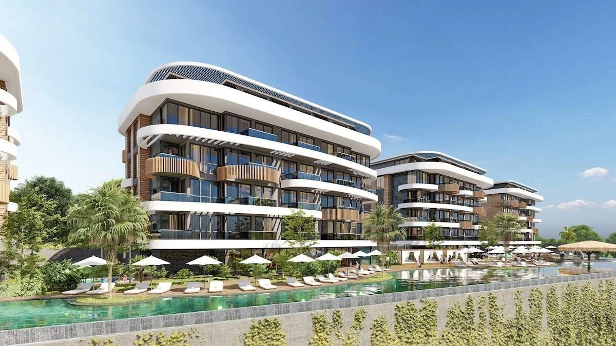Modern residential complex in Alanya city of Turkey