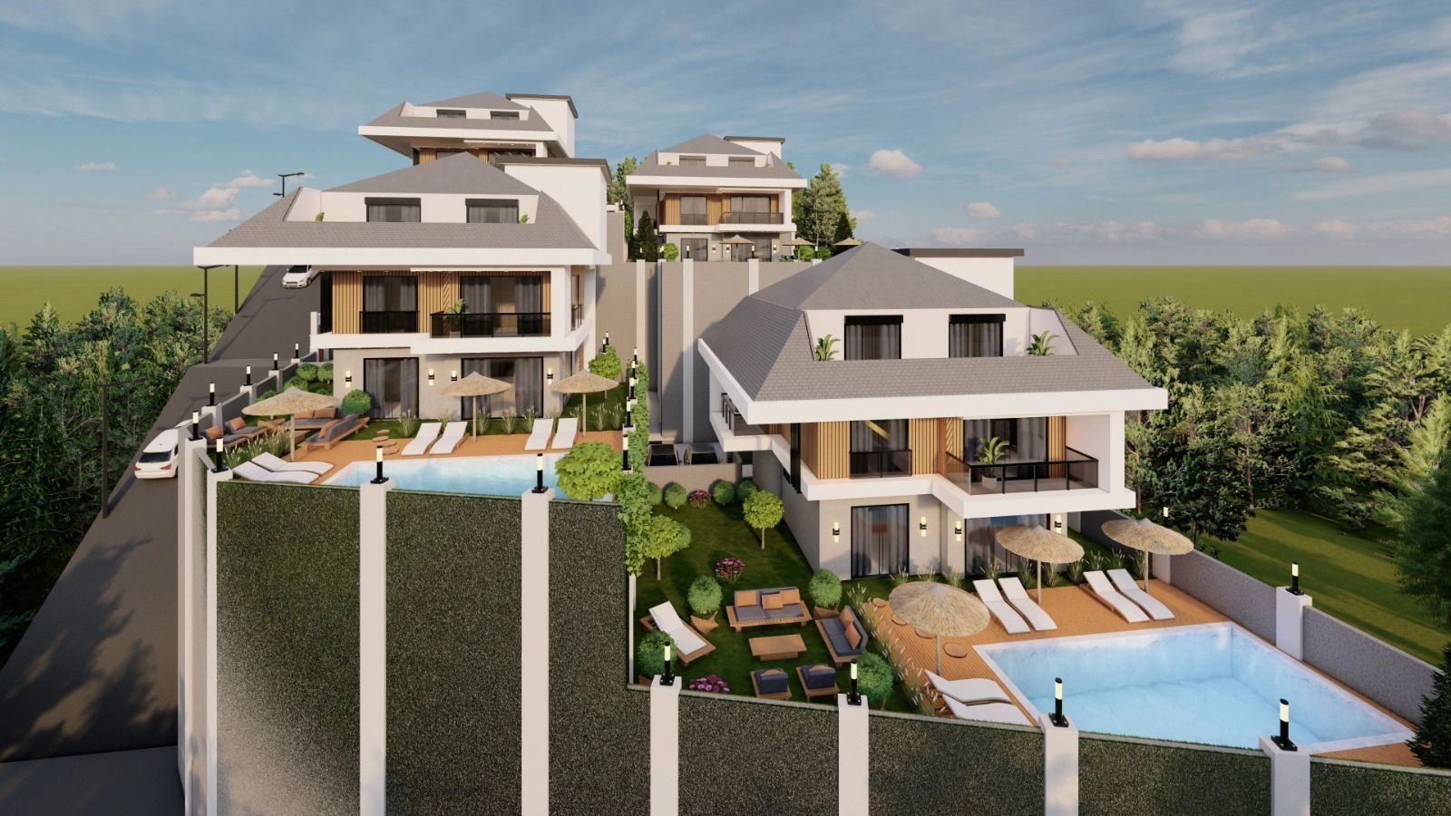 Complejo de villas elite en la zona de Bektas, Alanya