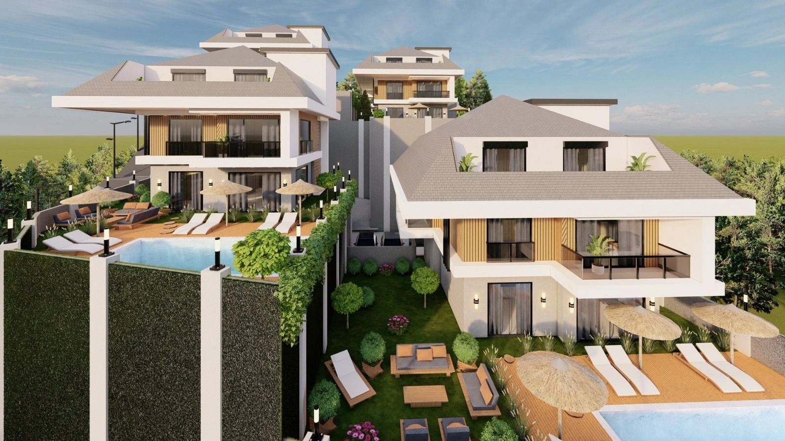 Complejo de villas elite en la zona de Bektas, Alanya