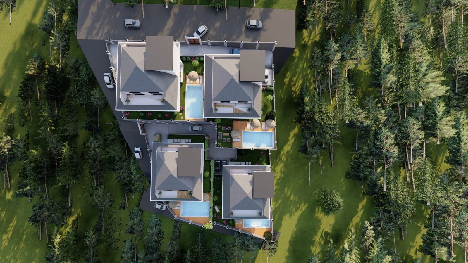 Complejo de villas elite en la zona de Bektas, Alanya