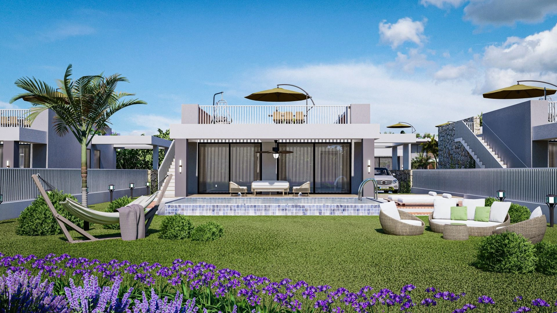 Elite project of villas and apartments in Karpaz