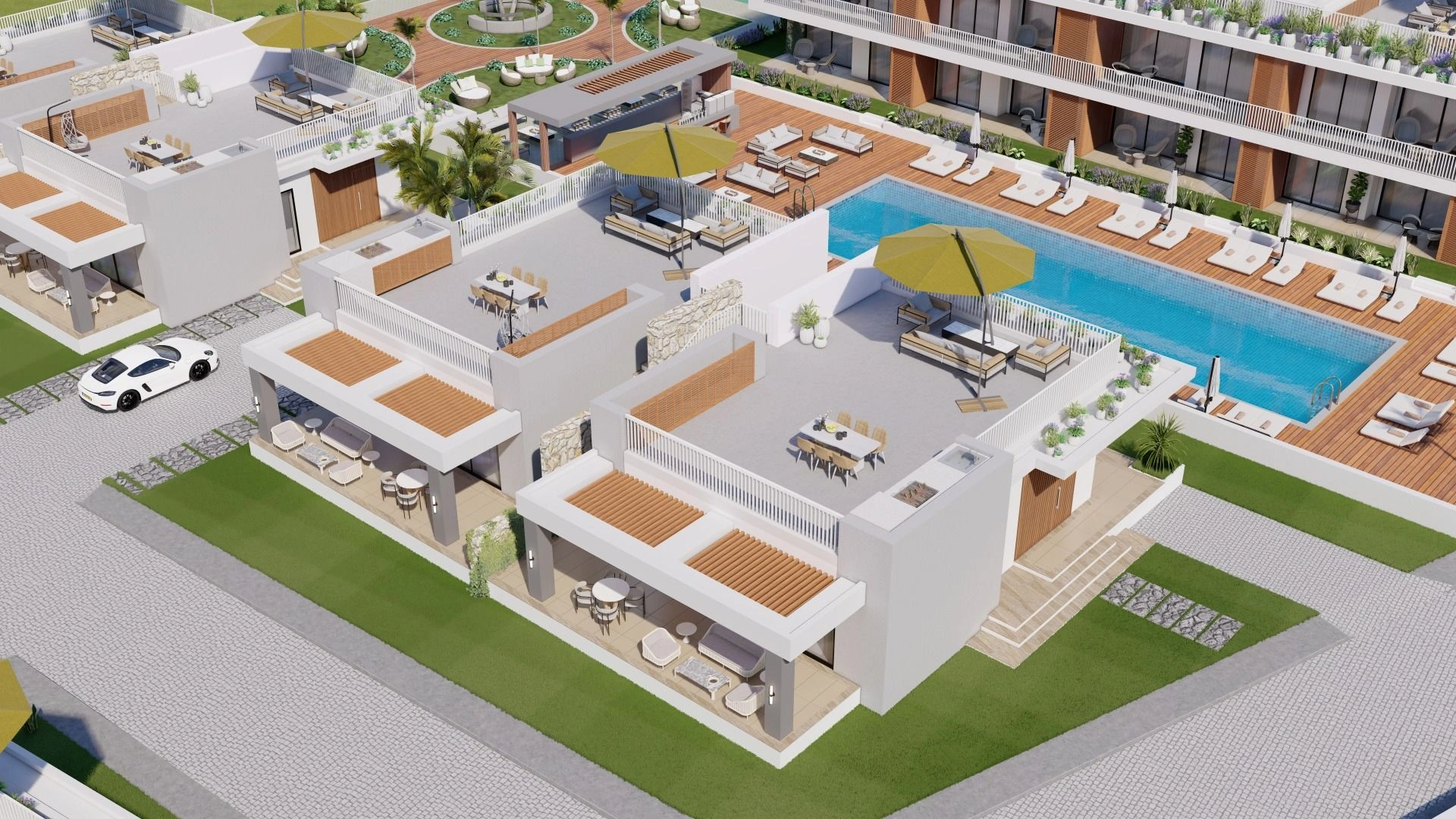 Elite project of villas and apartments in Karpaz