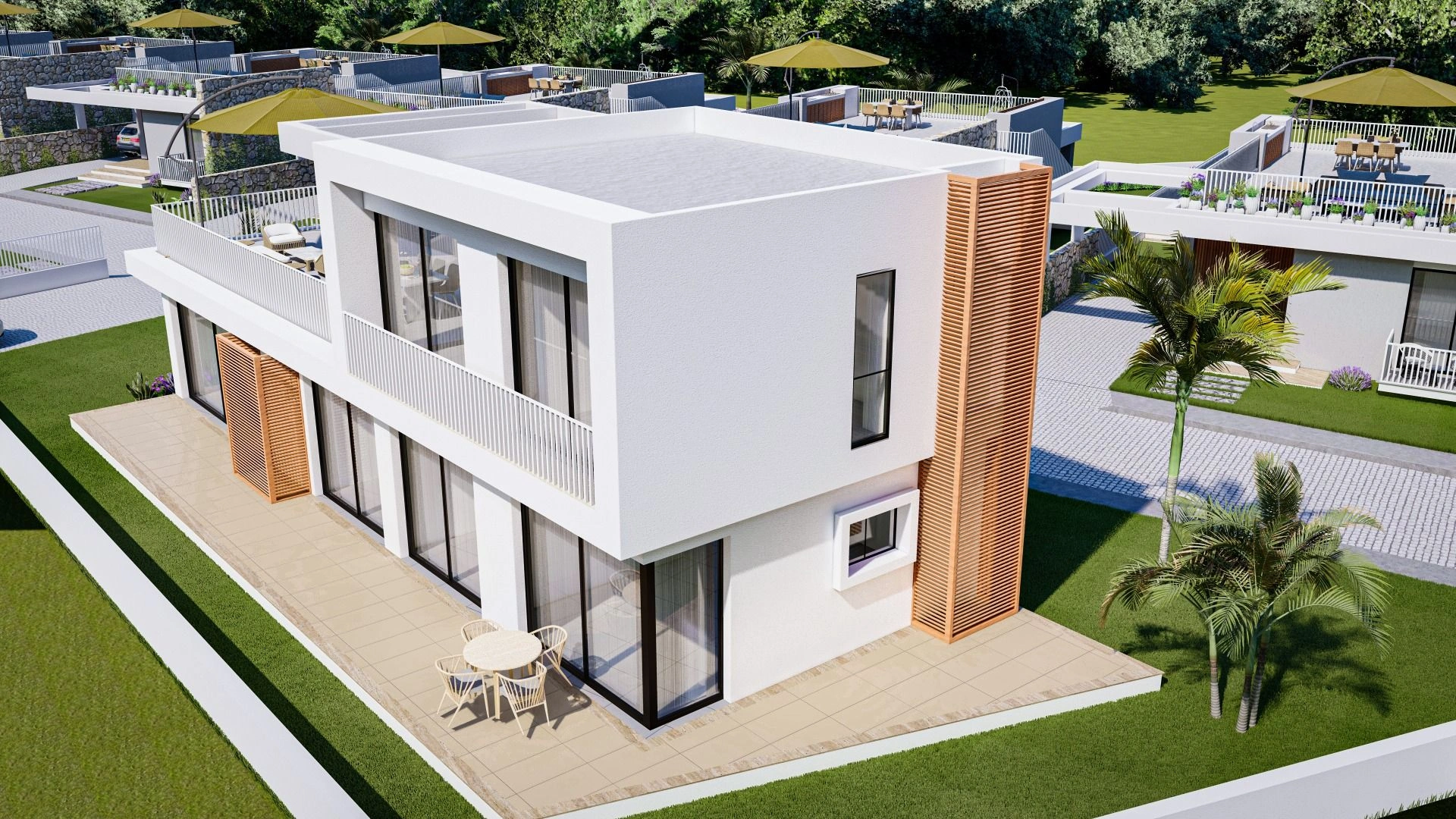 Elite project of villas and apartments in Karpaz