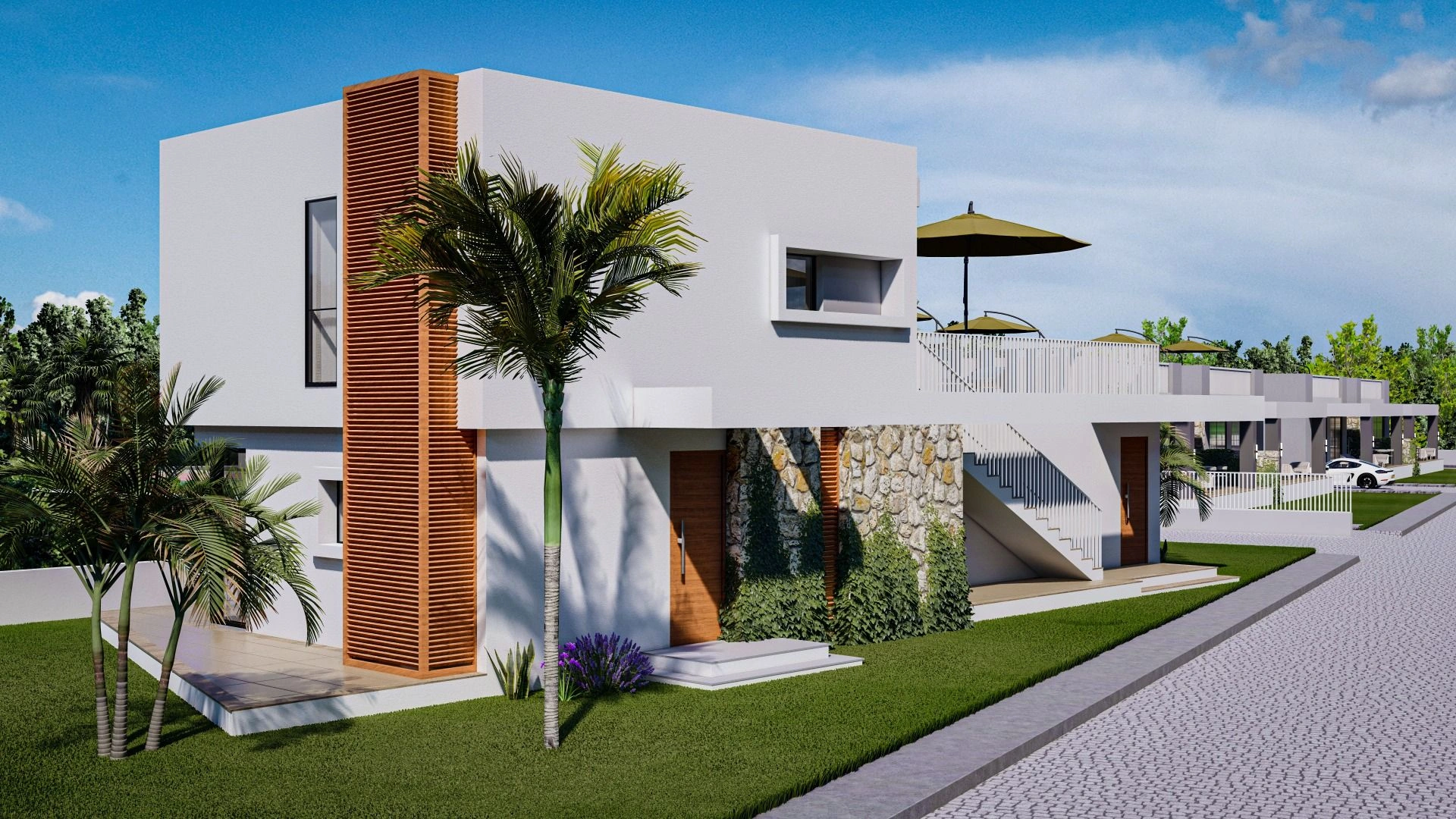 Elite project of villas and apartments in Karpaz