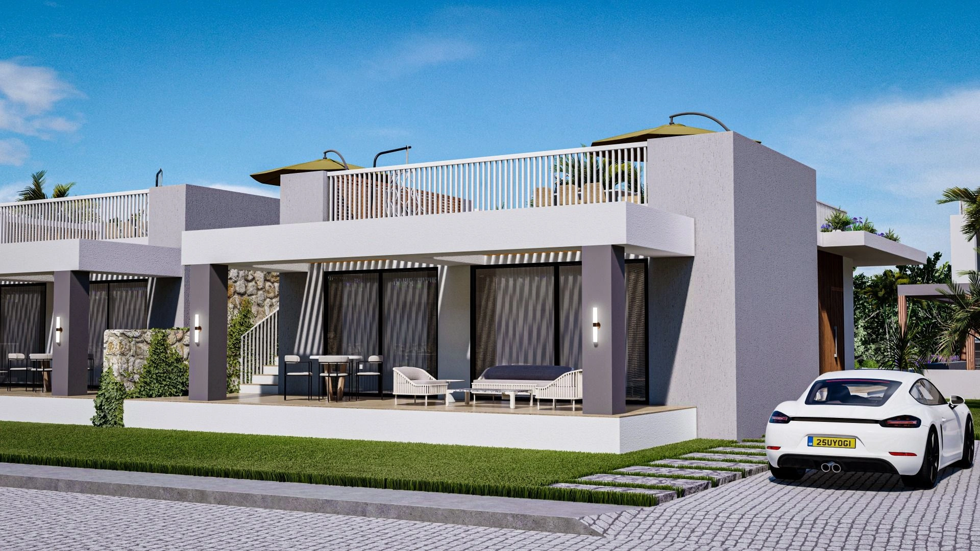 Elite project of villas and apartments in Karpaz