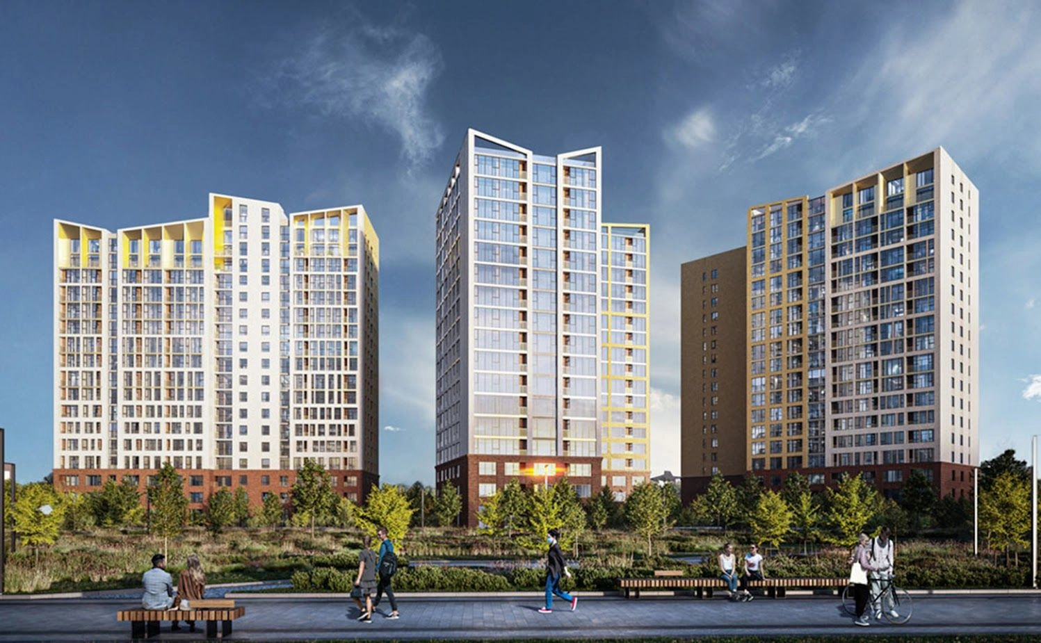 Residential complex includes three buildings