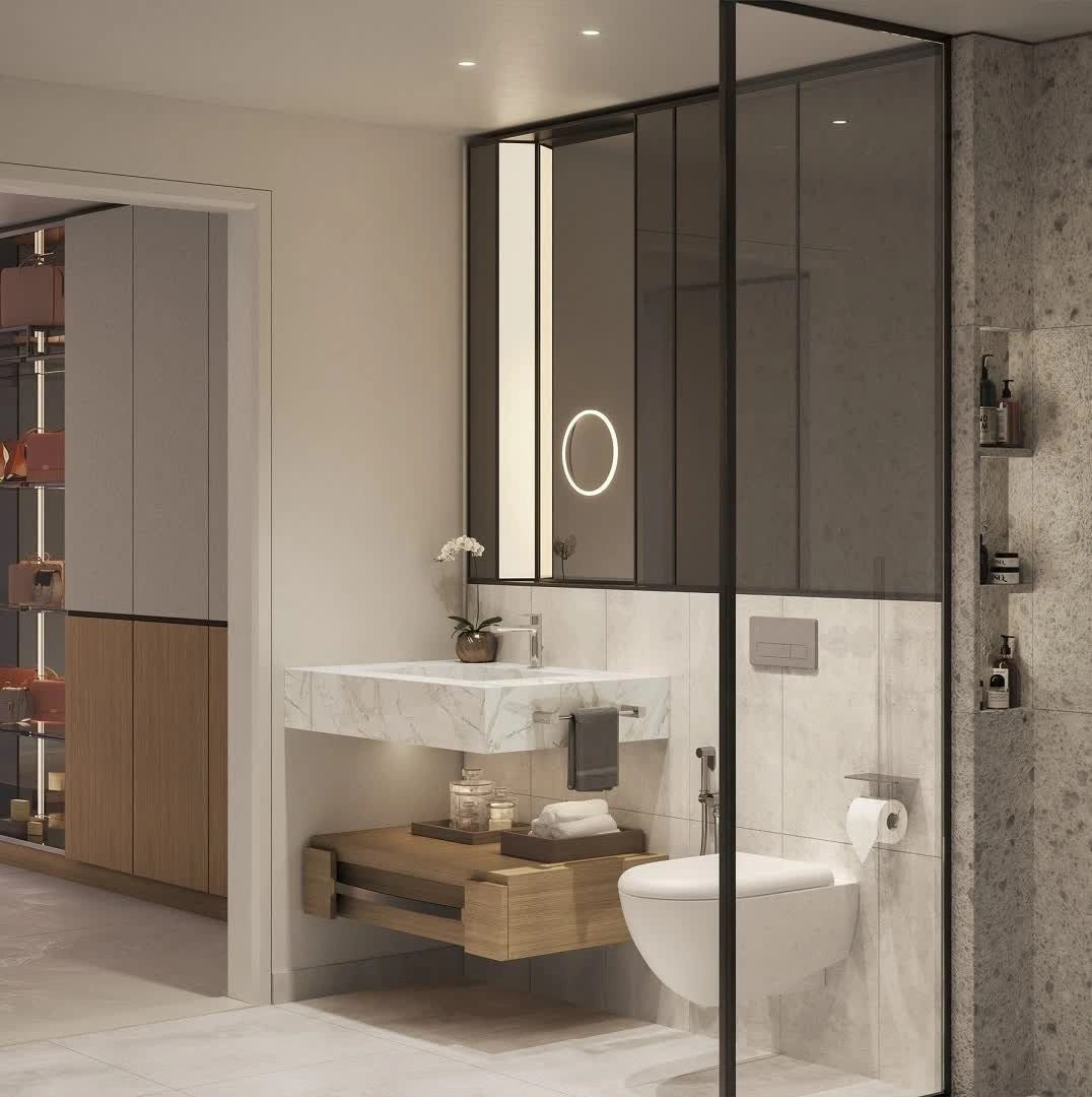 Premium residential complex with a 5-level podium in the Business Bay area