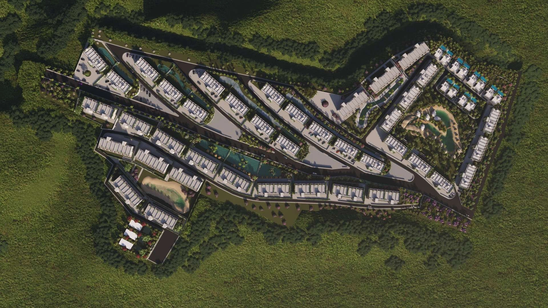 Gated complex of luxury apartments in the Esentepe