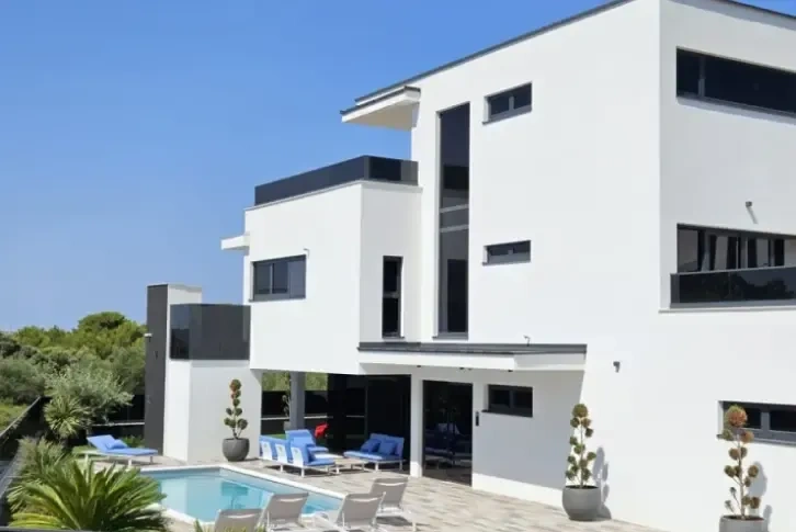 Вилла с видом на море в Сукошане, Хорватия