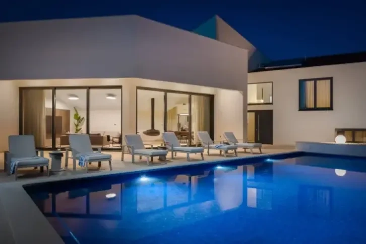 Villa on a spacious plot in Marina, Croatia