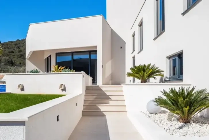 Villa on a spacious plot in Marina, Croatia