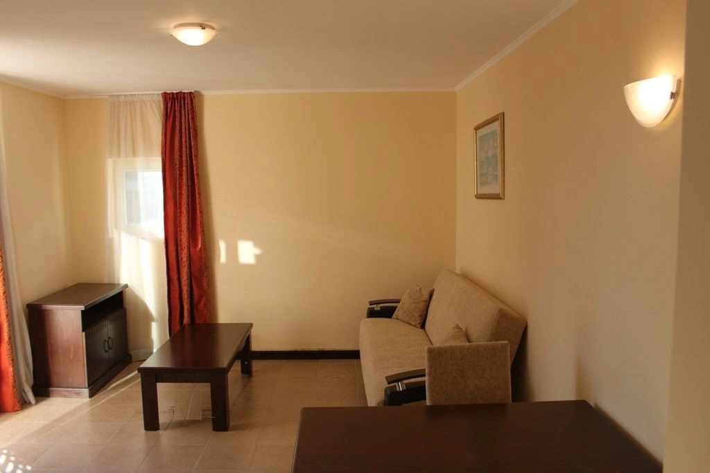 Furnished apartment in a prestigious complex on the first line of the sea in Pomorie, Bulgaria