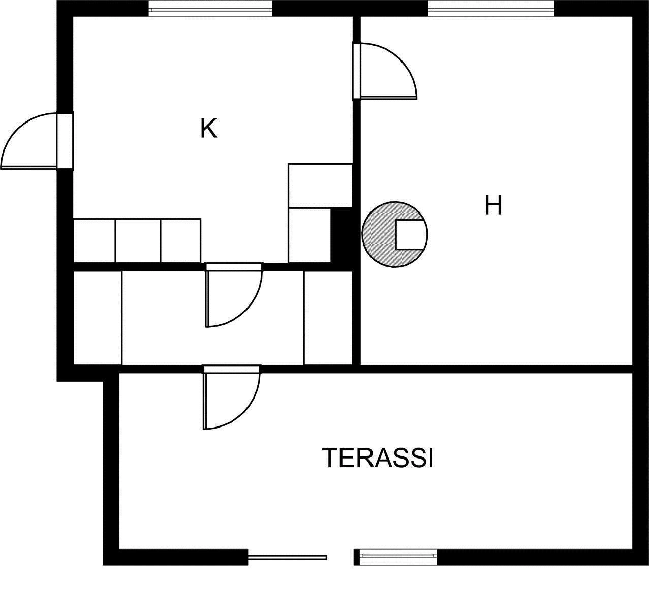 Ferienhaus 2+1 mit großzügiger überdachter Terrasse in Taipalsaari, Finnland