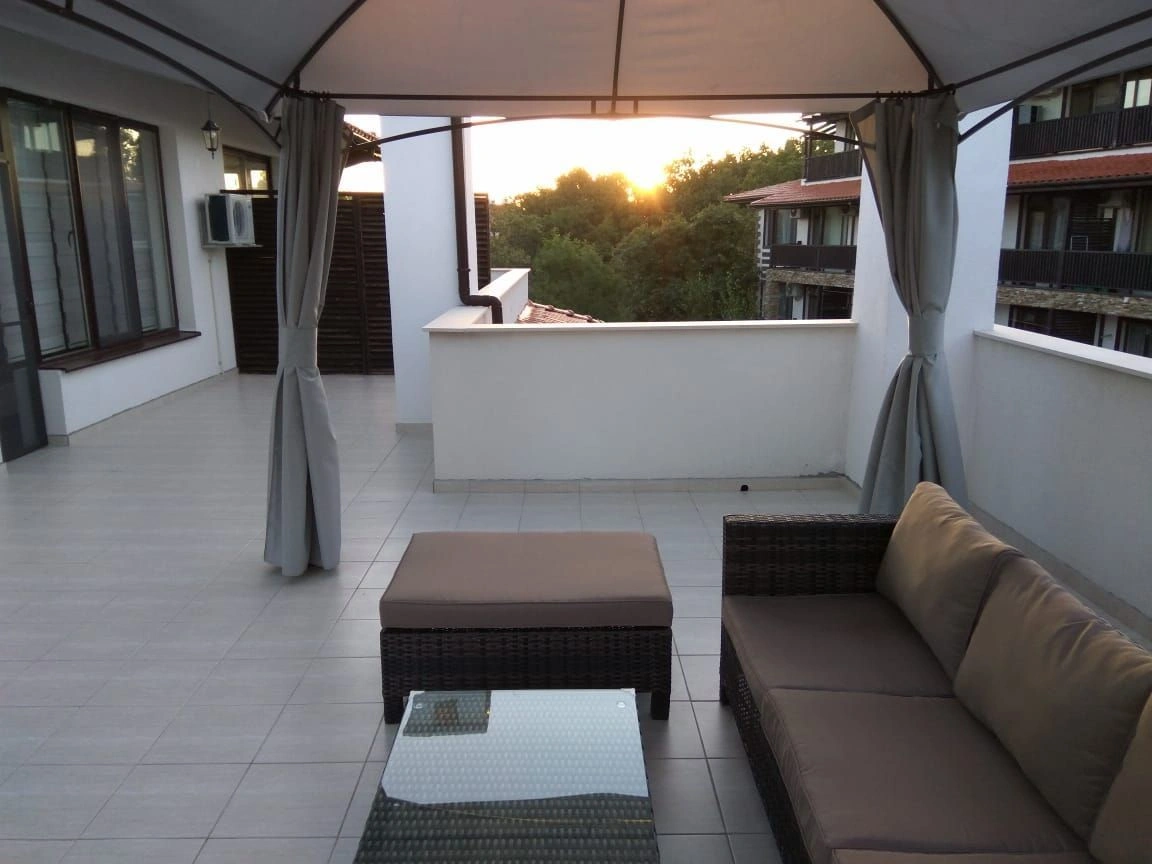 Apartment with designer renovation and spacious terrace in Primorsko, Bulgaria